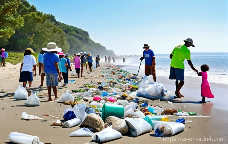해양 생태계 보호 - **Vibrant Coral Reef with Subtle Plastic Reminder**
    A breathtaking, photorealistic underwater sc...