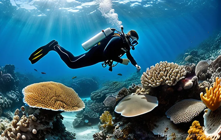 해양 생태계 보호 - **Community Beach Cleanup in Action**
    A bright, sunny, photorealistic image of a diverse group o...