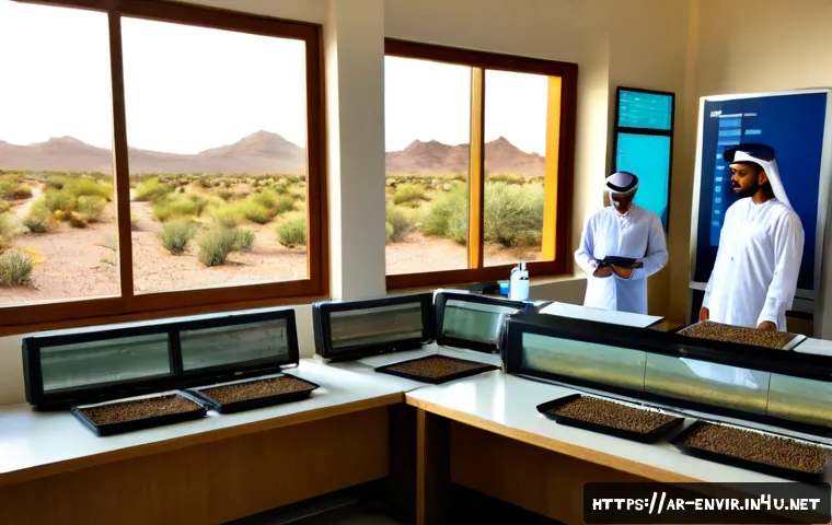 환경학 연구의 최신 동향 - Photorealistic environmental research laboratory in a modern Gulf-region university, Arab scientists...